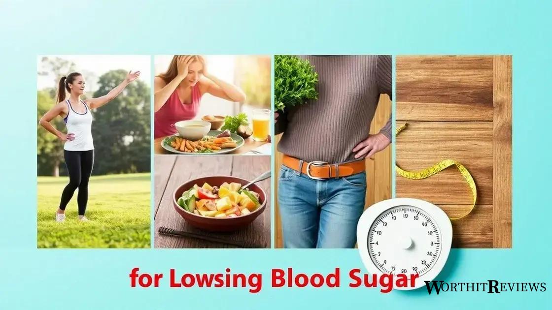 Lifestyle changes to lower blood sugar