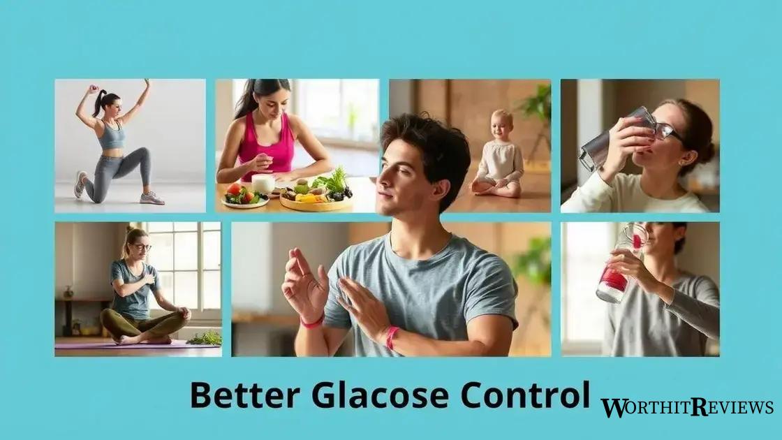 Lifestyle changes for better glucose control