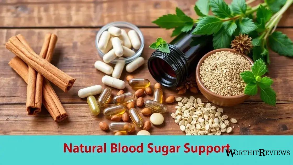 Natural supplements for blood sugar support