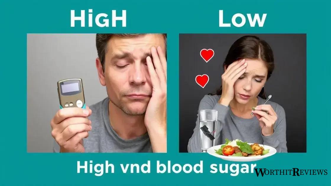 Symptoms of high and low blood sugar levels