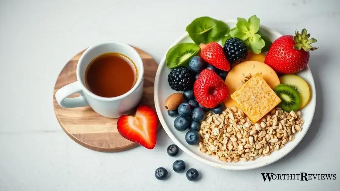 Combining coffee with a balanced diet for better results