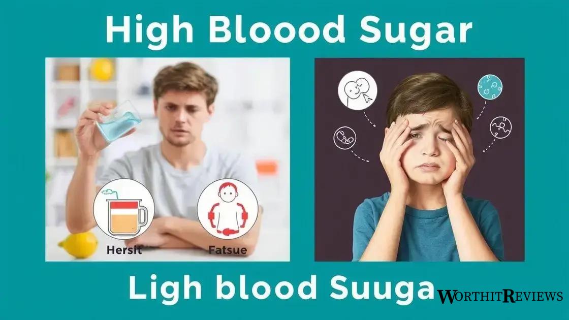 Symptoms of high and low blood sugar