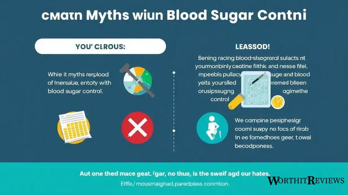 Common myths about blood sugar control