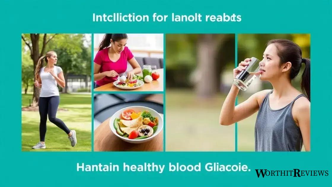 Daily habits to maintain healthy blood glucose